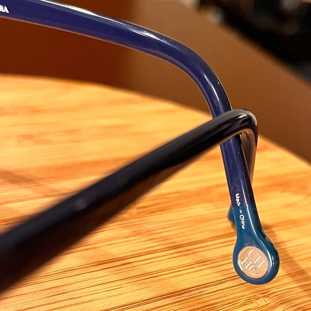 Carolina Herrera SHE688 Blue Marbled Cat Eye Sunglasses Frames Only